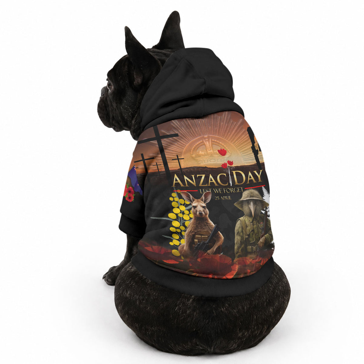 New Zealand and Australia ANZAC Day Pet Hoodie