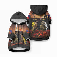New Zealand and Australia ANZAC Day Pet Hoodie