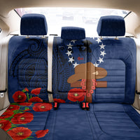 Cook Islands ANZAC Day Back Car Seat Cover Soldier Paying Respect We Shall Remember Them LT03 - Polynesian Pride