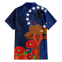 Cook Island ANZAC Day Family Matching Long Sleeve Bodycon Dress and Hawaiian Shirt Soldier Paying Respect We Shall Remember Them LT03 - Polynesian Pride