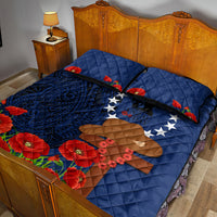 Cook Islands ANZAC Day Quilt Bed Set Soldier Paying Respect We Shall Remember Them LT03 - Polynesian Pride