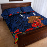 Cook Islands ANZAC Day Quilt Bed Set Soldier Paying Respect We Shall Remember Them LT03 - Polynesian Pride