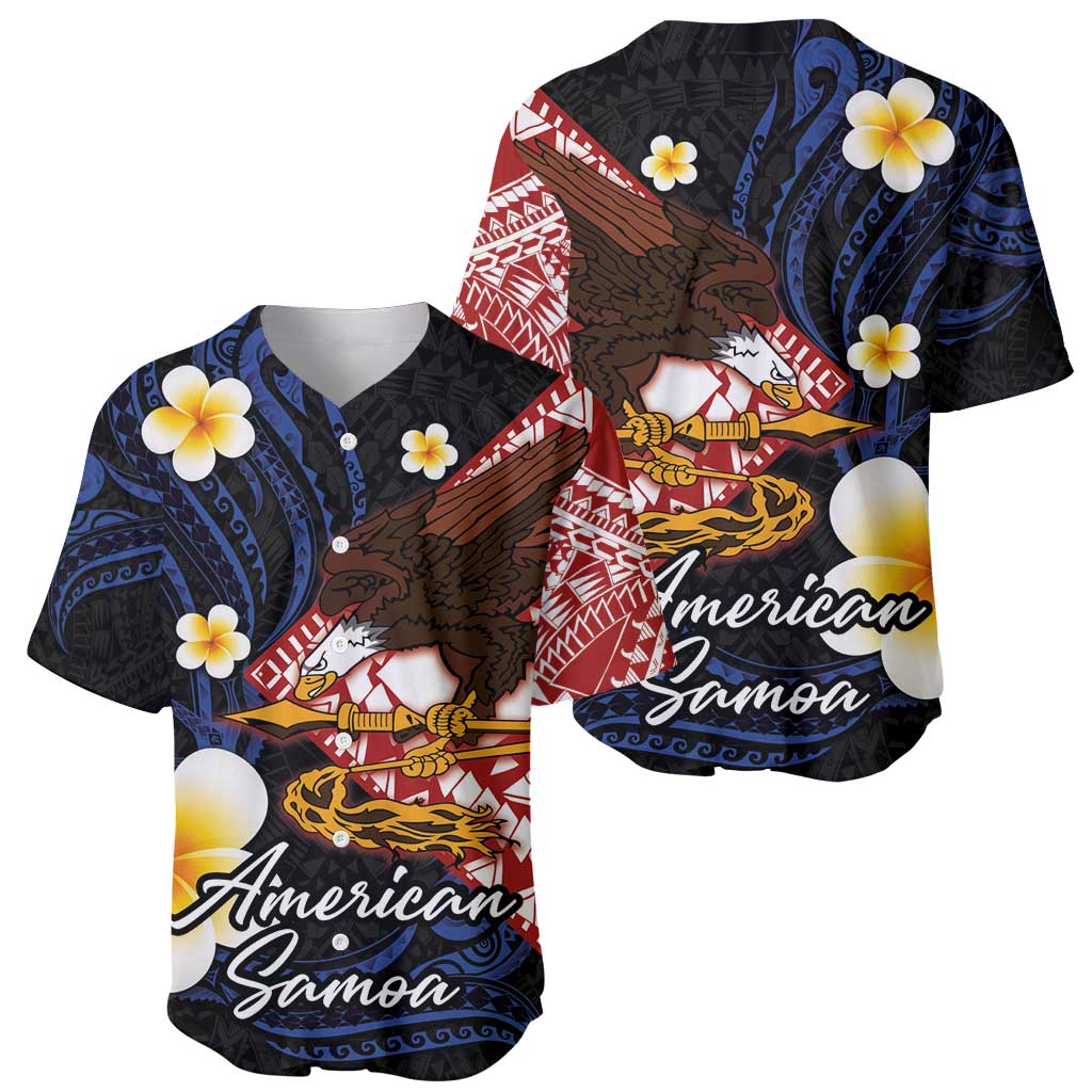 American Samoa Flag Day Baseball Jersey Polynesian Tatau Art and Plumeria