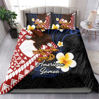 American Samoa Flag Day Bedding Set Polynesian Tatau Art and Plumeria