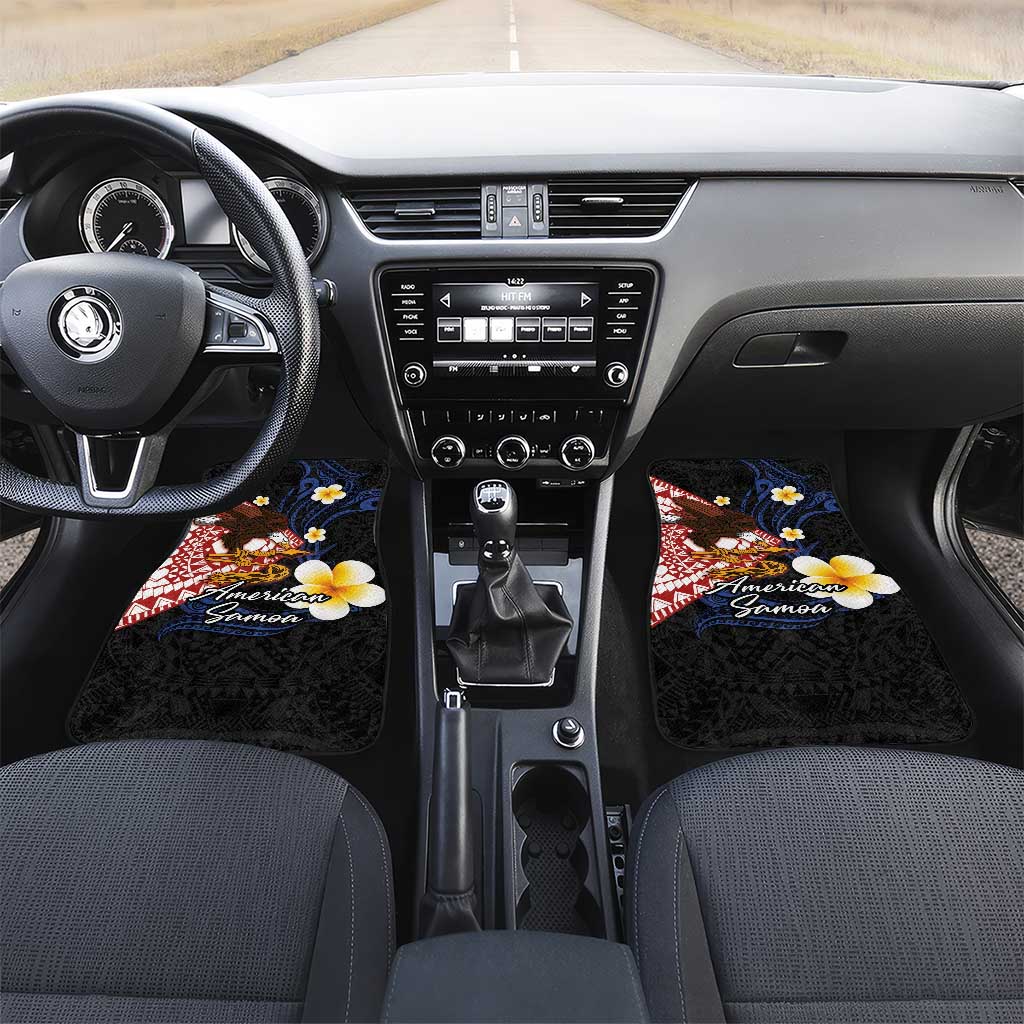 American Samoa Flag Day Car Mats Polynesian Tatau Art and Plumeria