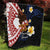 American Samoa Flag Day Quilt Polynesian Tatau Art and Plumeria