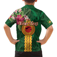 Manuʻa Islands Hawaiian Shirt Polynesian Style with Rooster Tattoo and Tropical Plants