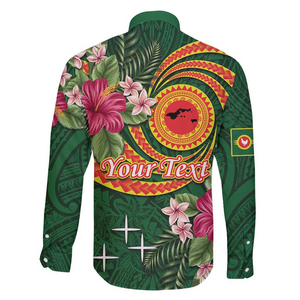 Manuʻa Islands Family Matching Long Sleeve Bodycon Dress and Hawaiian Shirt Polynesian Art Tattoo Style and Tropical Plants