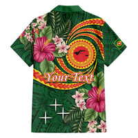 Manuʻa Islands Family Matching Short Sleeve Bodycon Dress and Hawaiian Shirt Polynesian Art Tattoo Style and Tropical Plants