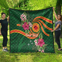Manuʻa Islands Quilt Polynesian Art Tattoo Style and Tropical Plants