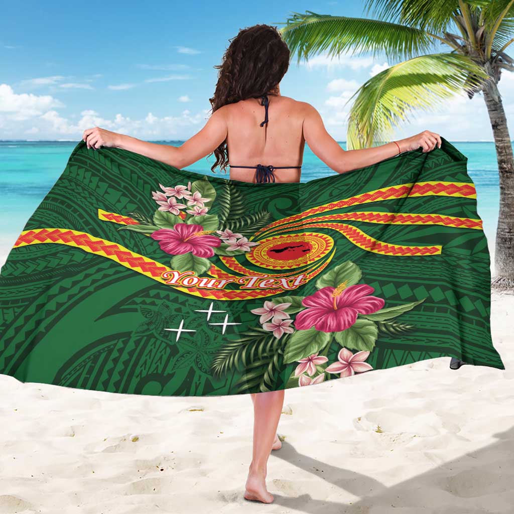 Personalised Manuʻa Islands Sarong Polynesian Art Tattoo Style and Tropical Plants LT03 - Polynesian Pride