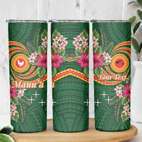 Personalised Manuʻa Skinny Tumbler Polynesian Art Tattoo Style and Tropical Plants LT03 - Polynesian Pride
