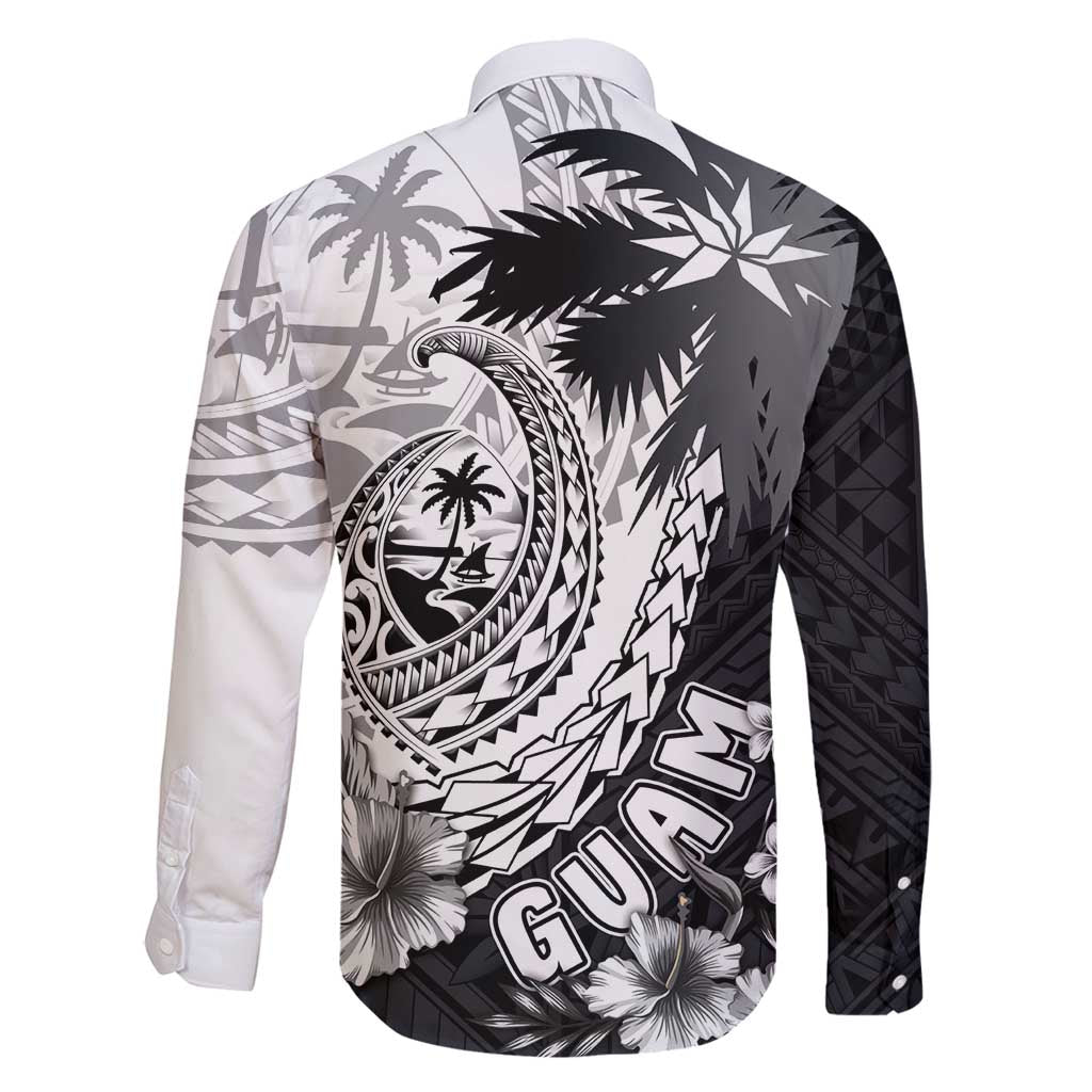 Hafa Adai Guam Family Matching Off Shoulder Short Dress and Hawaiian Shirt Polynesian Palm Tree Tattoo Hibiscus and Plumeria Art