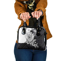 Hafa Adai Guam Shoulder Handbag Polynesian Palm Tree Tattoo Hibiscus and Plumeria Art