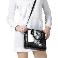 Hafa Adai Guam Shoulder Handbag Polynesian Palm Tree Tattoo Hibiscus and Plumeria Art