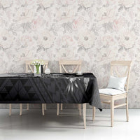 Hafa Adai Guam Tablecloth Polynesian Palm Tree Tattoo Hibiscus and Plumeria Art