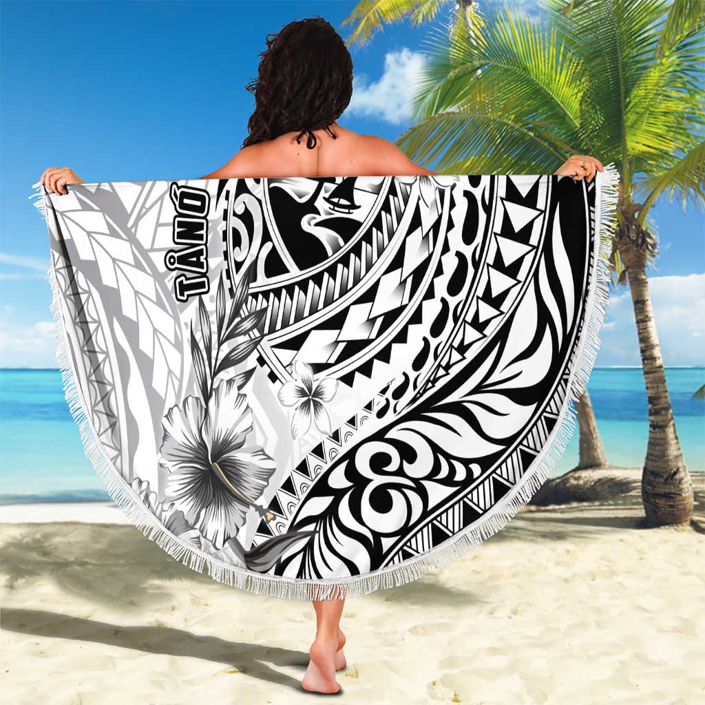 Guam-Land of the Chamorro Beach Blanket Polynesian Tattoo Style Hibiscus and Plumeria Art