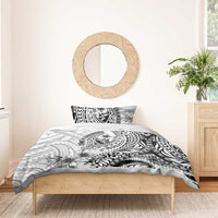 Guam-Land of the Chamorro Bedding Set Polynesian Tattoo Style Hibiscus and Plumeria Art