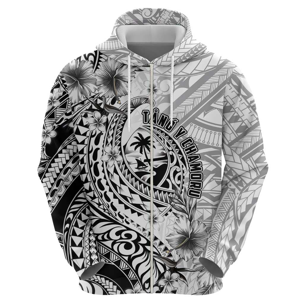 Guam-Land of the Chamorro Hoodie Polynesian Tattoo Style Hibiscus and Plumeria Art