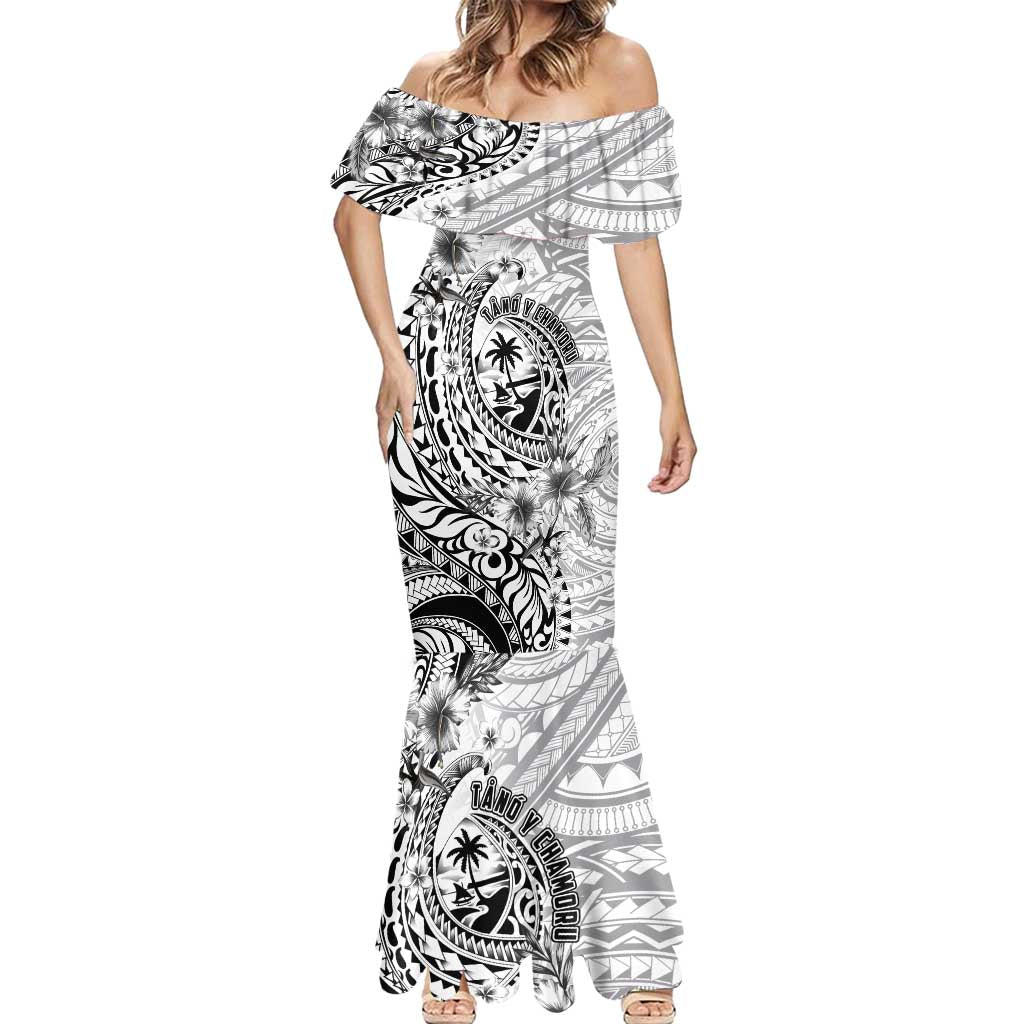 Guam-Land of the Chamorro Mermaid Dress Polynesian Tattoo Style Hibiscus and Plumeria Art