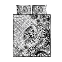 Guam-Land of the Chamorro Quilt Bed Set Polynesian Tattoo Style Hibiscus and Plumeria Art