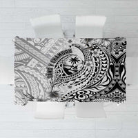 Guam-Land of the Chamorro Tablecloth Polynesian Tattoo Style Hibiscus and Plumeria Art