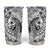Guam-Land of the Chamorro Tumbler Cup Polynesian Tattoo Style Hibiscus and Plumeria Art