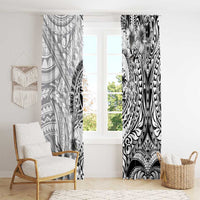 Guam-Land of the Chamorro Window Curtain Polynesian Tattoo Style Hibiscus and Plumeria Art