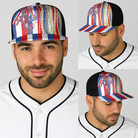 Hawaiian Sea Animals Baseball Net Cap with Lei and Flag Style