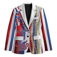 Hawaiian Sea Animals Blazer with Lei and Flag Style