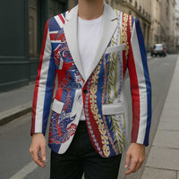 Hawaiian Sea Animals Blazer with Lei and Flag Style