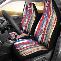Hawaiian Sea Animals Car Seat Cover with Lei and Flag Style