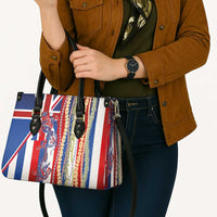 Hawaiian Sea Animals Leather Bag with Lei and Flag Style
