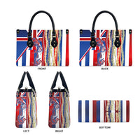 Hawaiian Sea Animals Leather Bag with Lei and Flag Style