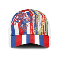 Hawaiian Sea Animals Mesh Trucker Cap with Lei and Flag Style