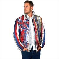 Hawaiian Sea Animals Padded Jacket with Lei and Flag Style