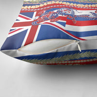 Hawaiian Sea Animals Pillow Cover with Lei and Flag Style