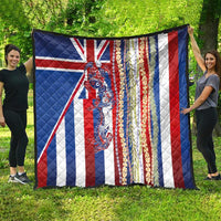 Hawaiian Sea Animals Quilt with Lei and Flag Style