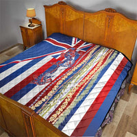 Hawaiian Sea Animals Quilt with Lei and Flag Style