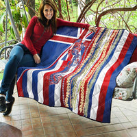 Hawaiian Sea Animals Quilt with Lei and Flag Style