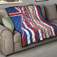 Hawaiian Sea Animals Quilt with Lei and Flag Style