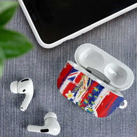 Hawaiian Sea Turtles and Plumeria AirPods Case with Lei and Flag Grunge Style LT03 - Polynesian Pride