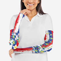 Hawaiian Sea Turtles and Plumeria Arm Sleeves with Lei and Flag Grunge Style LT03 - Polynesian Pride