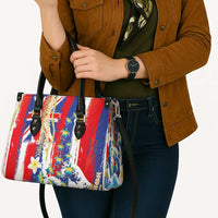 Hawaiian Sea Turtles and Plumeria Leather Bag with Lei and Flag Grunge Style LT03 - Polynesian Pride