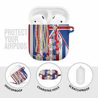 Hawaiian Polynesian Tribal Turtles AirPods Case with Lei and Flag Style
