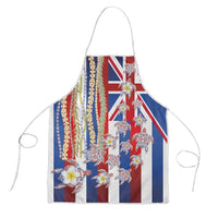 Hawaiian Polynesian Tribal Turtles Apron with Lei and Flag Style