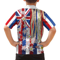 Hawaiian Polynesian Tribal Turtles Family Matching Mermaid Dress and Hawaiian Shirt with Lei and Flag Style LT03 - Polynesian Pride