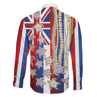 Hawaiian Polynesian Tribal Turtles Family Matching Mermaid Dress and Hawaiian Shirt with Lei and Flag Style LT03 - Polynesian Pride