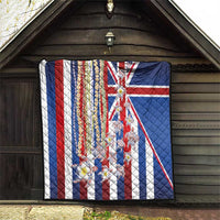 Hawaiian Polynesian Tribal Turtles Quilt with Lei and Flag Style LT03 - Polynesian Pride