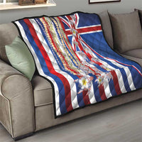 Hawaiian Polynesian Tribal Turtles Quilt with Lei and Flag Style LT03 - Polynesian Pride